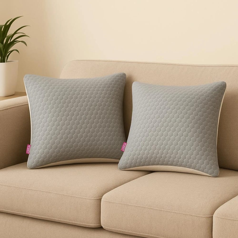 Quilted Throw Cushion Cover – Set of 2